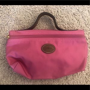 Longchamp pink makeup bag/small purse